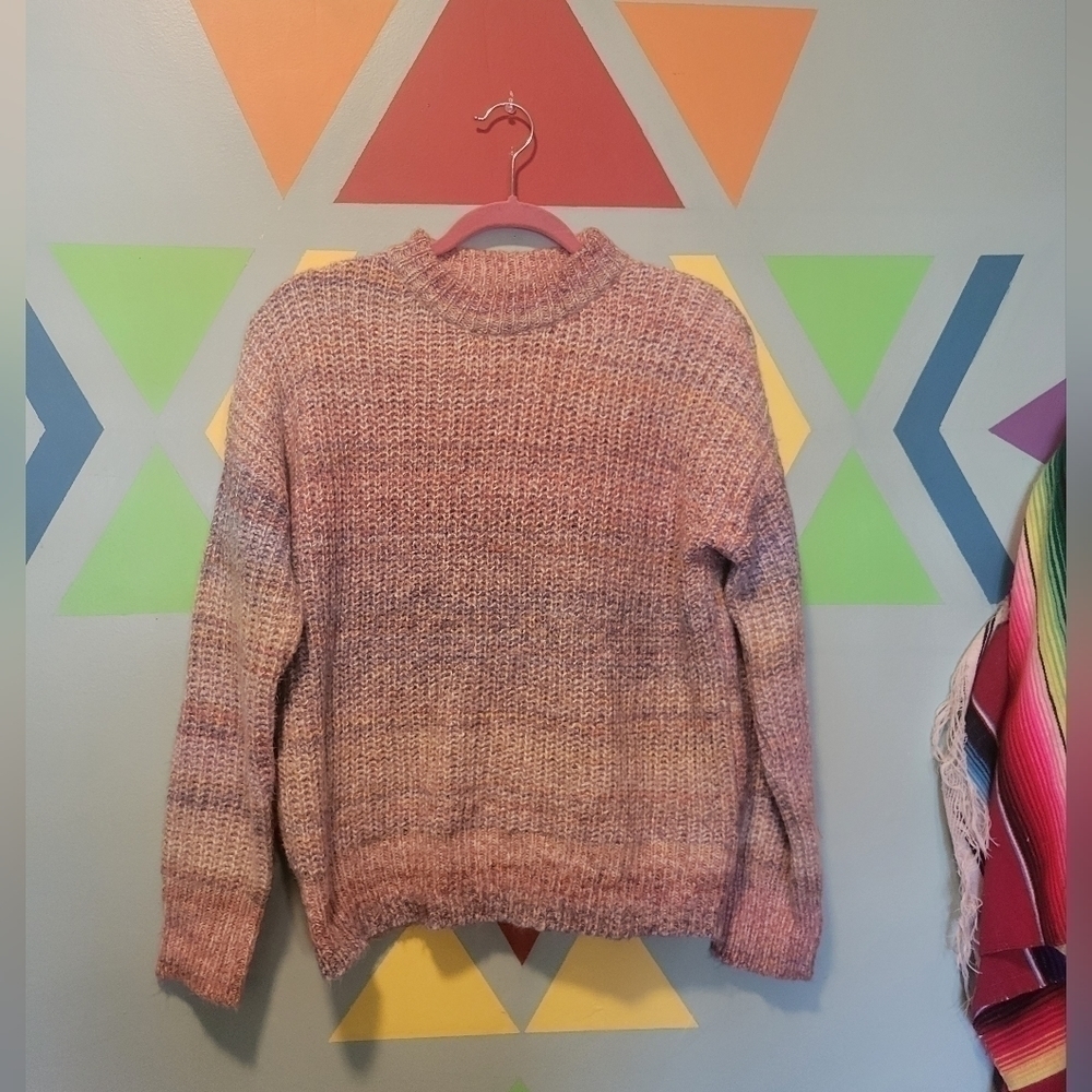 Rachel Zoe Women's Chunky Knit Multicolored Ombre Sweater Size Small